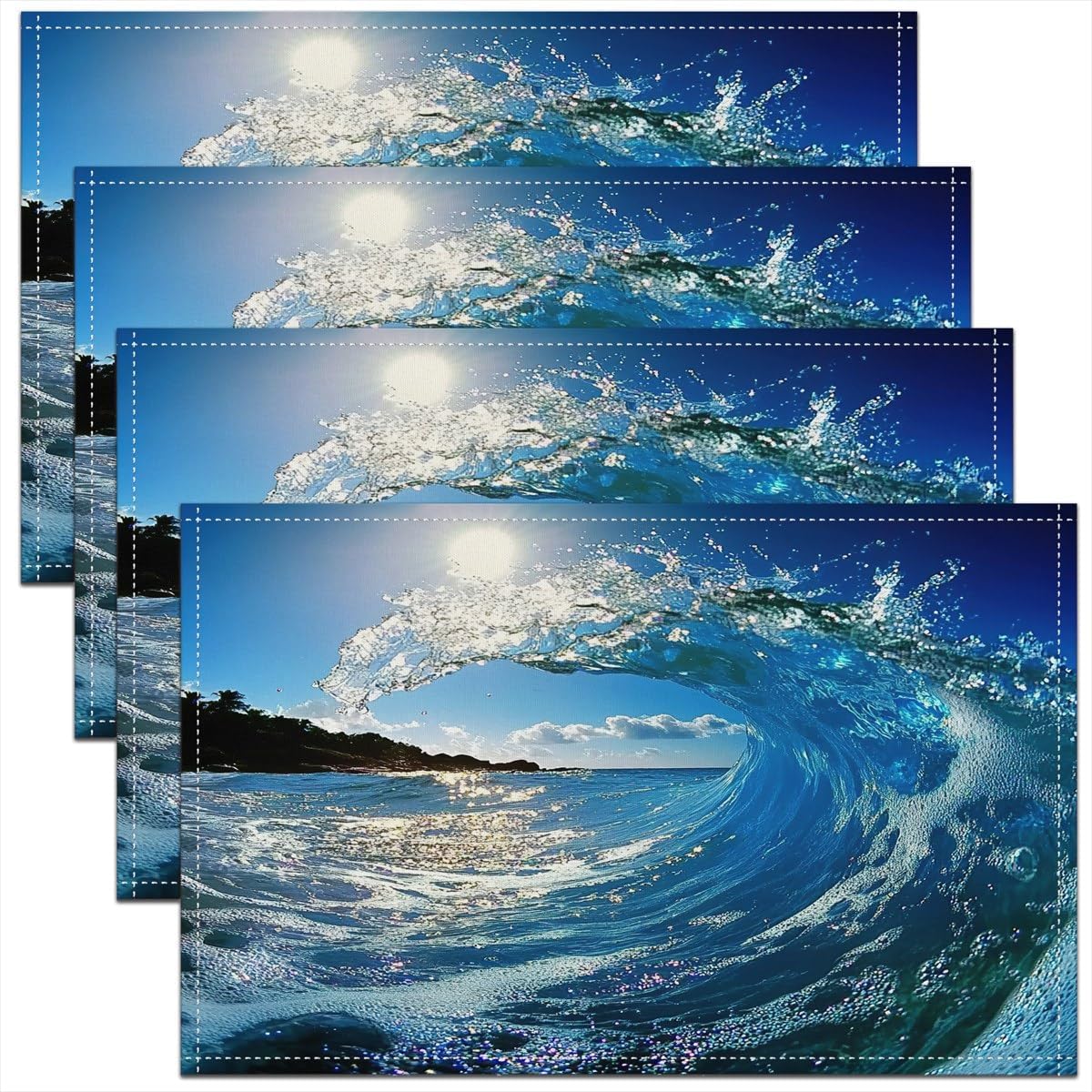 Japanese Wave Placemats Set of 4 18 x12 Kids Ocean Wave Table Place Mats for Boys Girls Teens Sunset Placemat 4pcs-12x18
Japanese Wave Placemats Set of 4 18 x12 Kids Ocean Wave Table Place Mats for Boys Girls Teens Sunset Placemat 4pcs-12x18