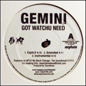 12inch Record GEMINI - Got Watchu Need PR302401PROMO Asylum Records 2006 US Rap & Hip-Hop/R&B Used
12inch Record GEMINI - Got Watchu Need PR302401PROMO Asylum Records 2006 US Rap & Hip-Hop/R&B Used