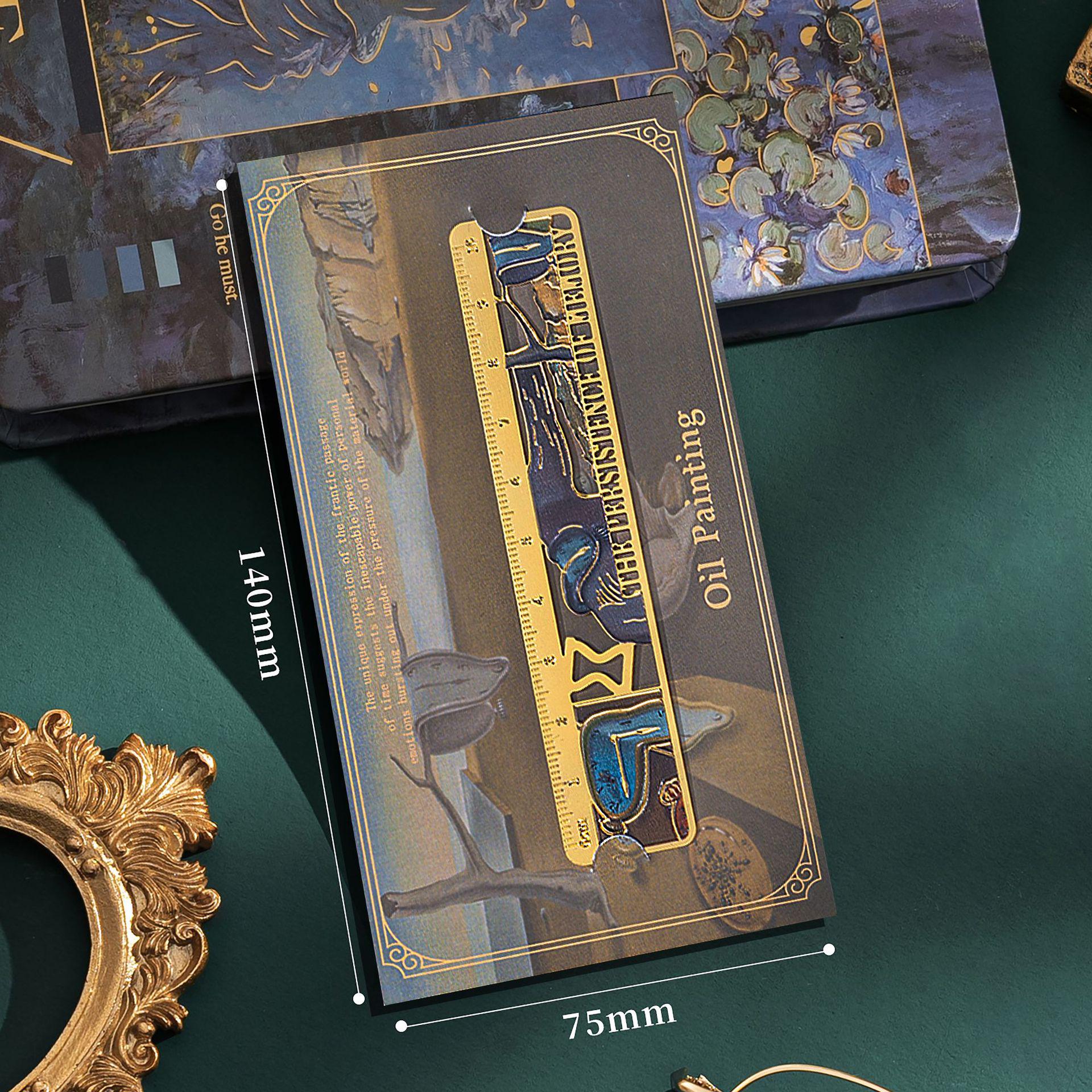 Elegant Metal Bookmark Set: Oil Painting-Inspired New Year Gift Box for Students.
Elegant Metal Bookmark Set: Oil Painting-Inspired New Year Gift Box for Students.