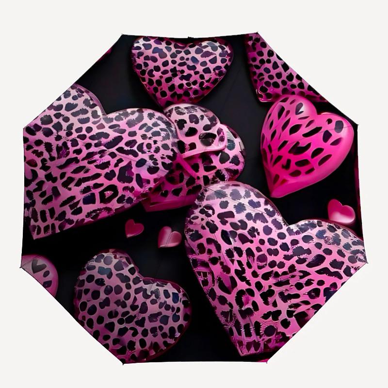 1pc Pink Leopard Heart Decorations Automatic Folding Umbrella - Portable Collapsible 8-Rib Umbrella for All Seasons yy251119178
1pc Pink Leopard Heart Decorations Automatic Folding Umbrella - Portable Collapsible 8-Rib Umbrella for All Seasons yy251119178
