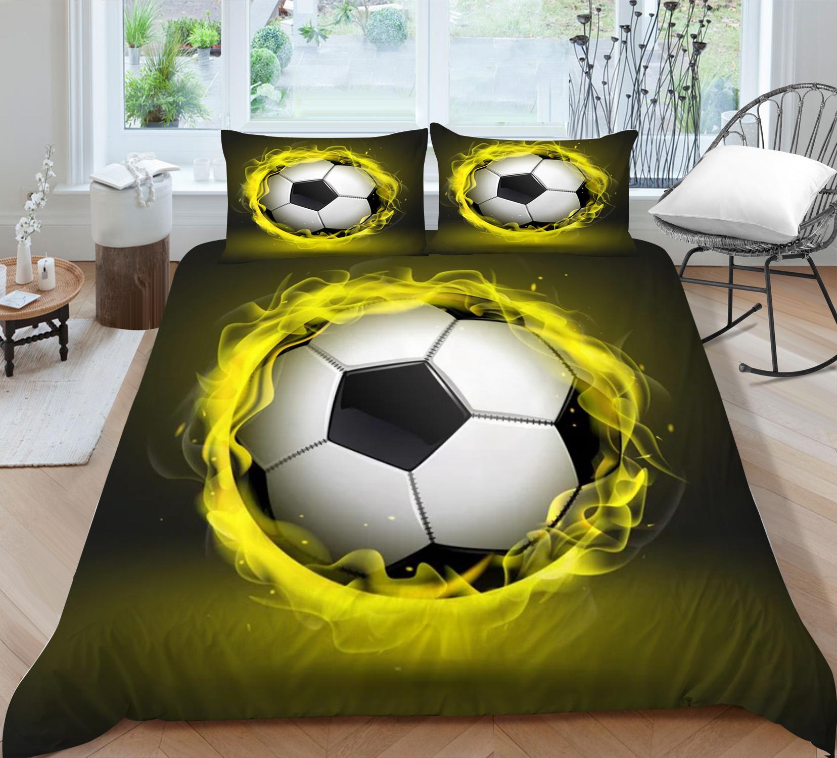 Kids Bedding Set 3D Football Bedding Set Bedclothes Quilt Kids School Adults Bed Three Piece Comfortable Washable Single 135x200cm
Kids Bedding Set 3D Football Bedding Set Bedclothes Quilt Kids School Adults Bed Three Piece Comfortable Washable Single 135x200cm