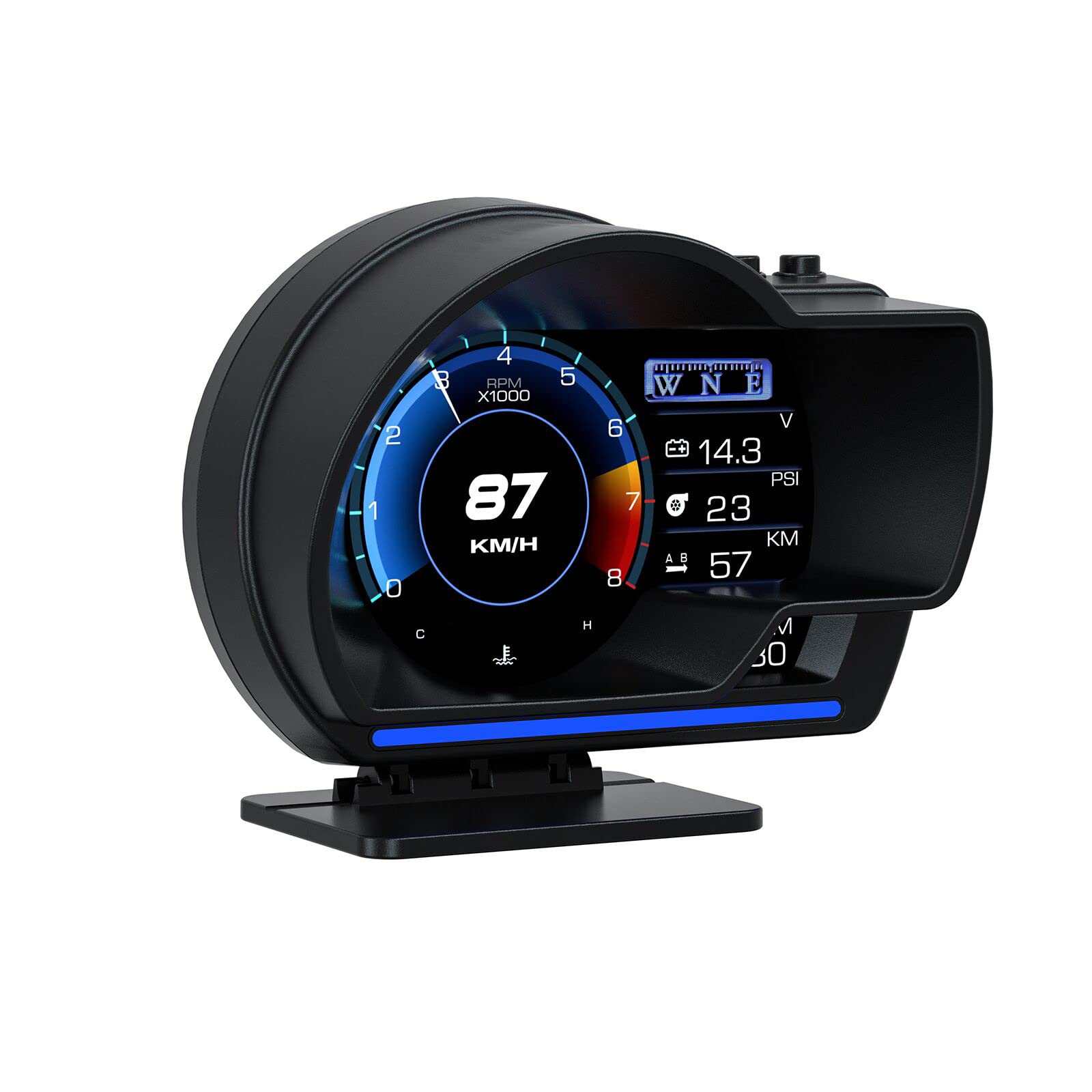 wiiyii HUD head-up display, OBD2+GPS mode speedometer with fault diagnosis, OBD2 multimeter, ECU data reading, overspeed warning (A500)
wiiyii HUD head-up display, OBD2+GPS mode speedometer with fault diagnosis, OBD2 multimeter, ECU data reading, overspeed warning (A500)