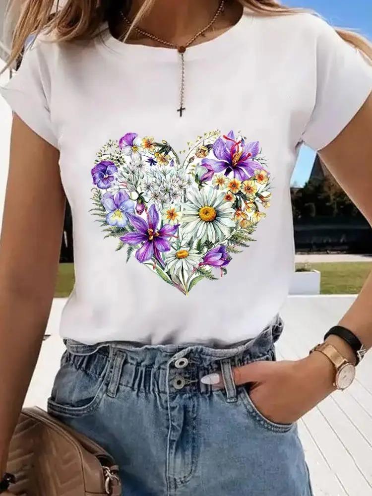 Fashion Print Women Oneck Clothes Graphic Tshirt Lovely Flower Floral Cute Short Sleeve Clothing Lady Top FeUnisex Shirt Tee S
Fashion Print Women Oneck Clothes Graphic Tshirt Lovely Flower Floral Cute Short Sleeve Clothing Lady Top FeUnisex Shirt Tee S