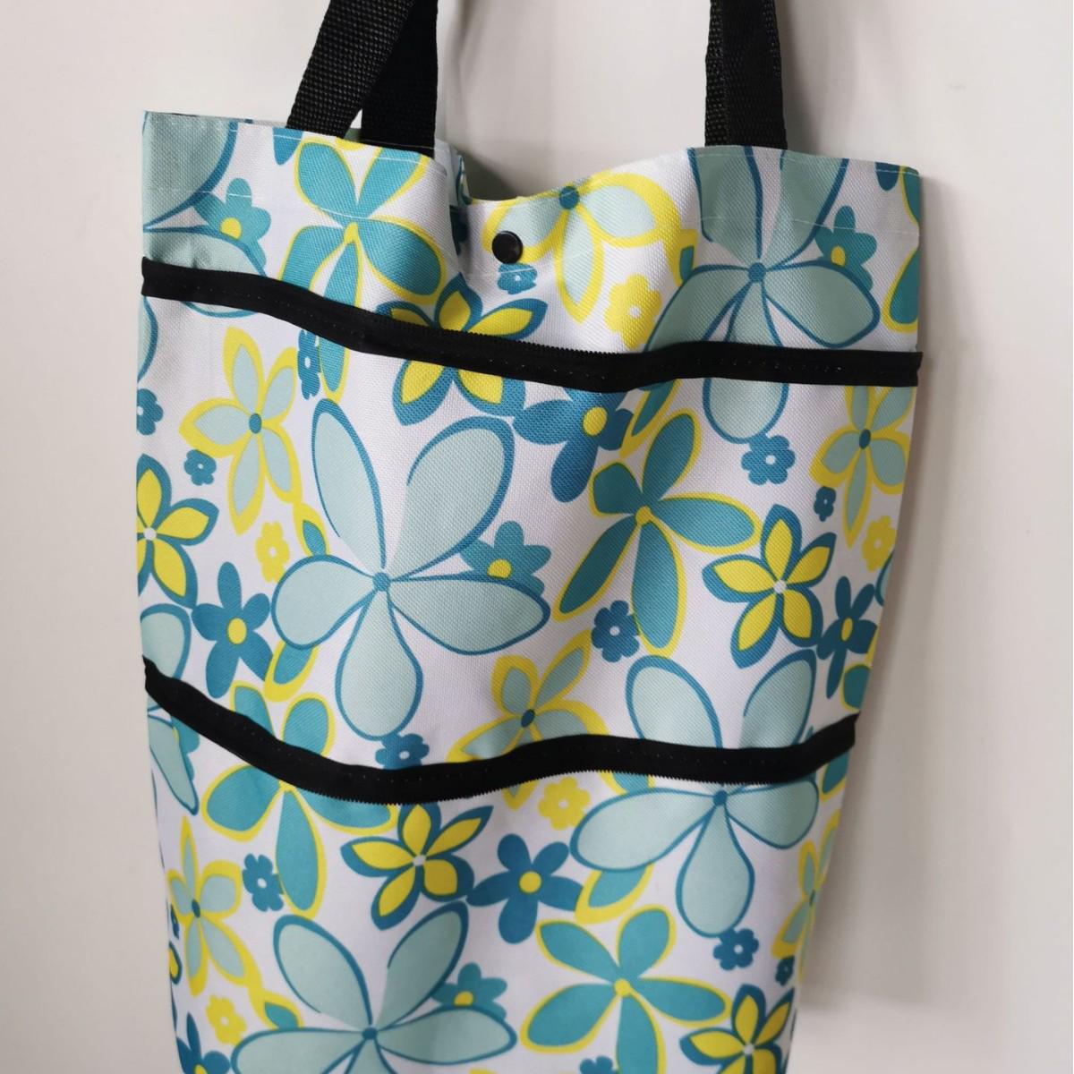 Складаний поліестеровий візок для покупок на колесах - Портативна сумка-візок
Складаний поліестеровий візок для покупок на колесах - Портативна сумка-візок