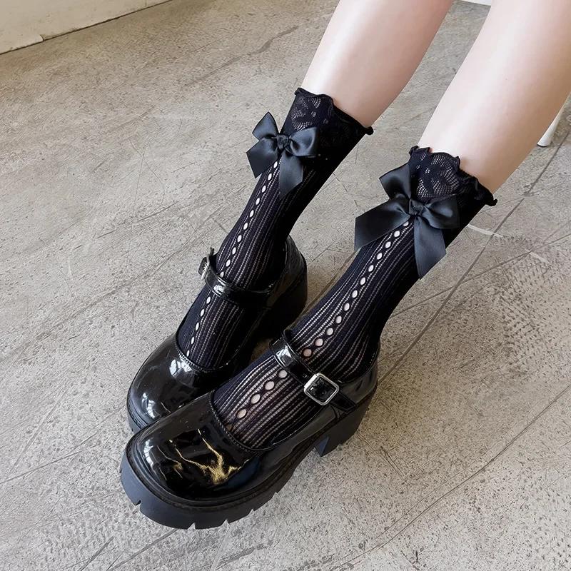 Весенне-летние тонкие носки Лолиты с бантиками, чулки, длинные носки для девочки, школьная форма, принцесса, гольфы до икр, чулки до колена One Size
Весенне-летние тонкие носки Лолиты с бантиками, чулки, длинные носки для девочки, школьная форма, принцесса, гольфы до икр, чулки до колена One Size