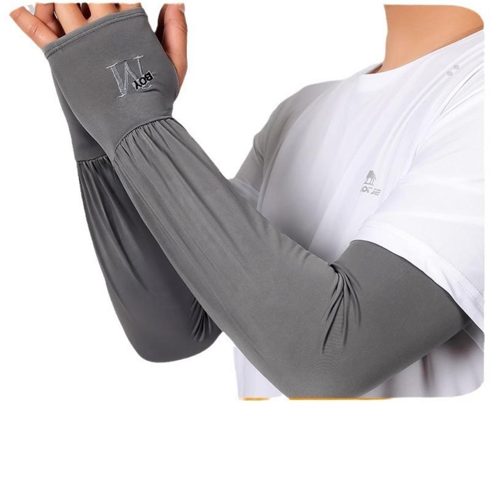 Outdoor Riding Ice Silk Arm Sleeves Fingerless Breathable Cooling Sun Protection сірий колір
Outdoor Riding Ice Silk Arm Sleeves Fingerless Breathable Cooling Sun Protection сірий колір