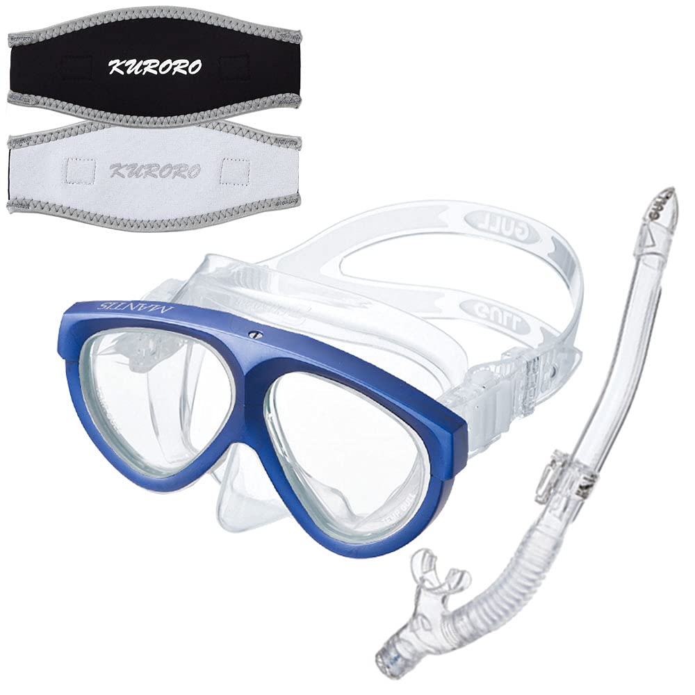 GULL Mask Mantis 5 Silicone Blast Midnight Blue x Snorkel Canal Dry SP Silicone Clear x KURORO Mask Strap Cover x (Black Silver)
GULL Mask Mantis 5 Silicone Blast Midnight Blue x Snorkel Canal Dry SP Silicone Clear x KURORO Mask Strap Cover x (Black Silver)