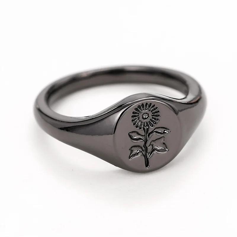 Minimalist Floral Niche Design Ring Seal Sunflower Pattern Small Fresh Male and Female Index Finger 12
Minimalist Floral Niche Design Ring Seal Sunflower Pattern Small Fresh Male and Female Index Finger 12