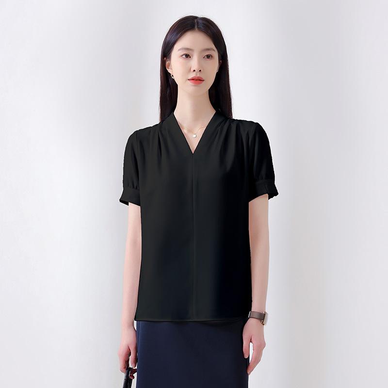 Women Blouse Party Elegant Short/Long Sleeve Tops for Work Fashion Casual V-Neck Loose T-Shirt Tops Plus Size S
Women Blouse Party Elegant Short/Long Sleeve Tops for Work Fashion Casual V-Neck Loose T-Shirt Tops Plus Size S