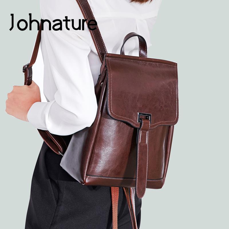 Johnature модный женский рюкзак из масляного воска из коровьей кожи, дорожная сумка для отдыха, большая вместительность, универсальные женские сумки на плечо
Johnature модный женский рюкзак из масляного воска из коровьей кожи, дорожная сумка для отдыха, большая вместительность, универсальные женские сумки на плечо
