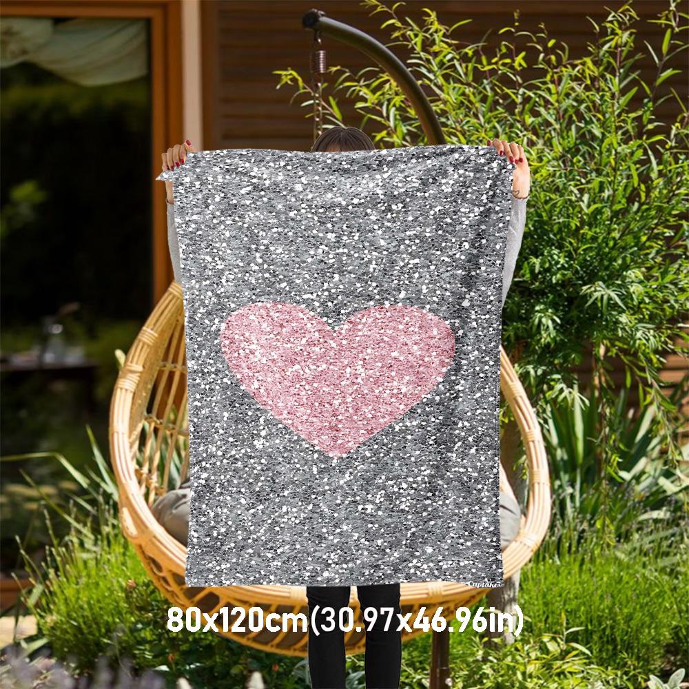 1pc heart glitter Outdoor Flannel Blanket Soft Warm All-Season Throw for Sofa Bed Car Camping Office, Cozy Gift Idea1200S 80x120cm(31x47inch)
1pc heart glitter Outdoor Flannel Blanket Soft Warm All-Season Throw for Sofa Bed Car Camping Office, Cozy Gift Idea1200S 80x120cm(31x47inch)