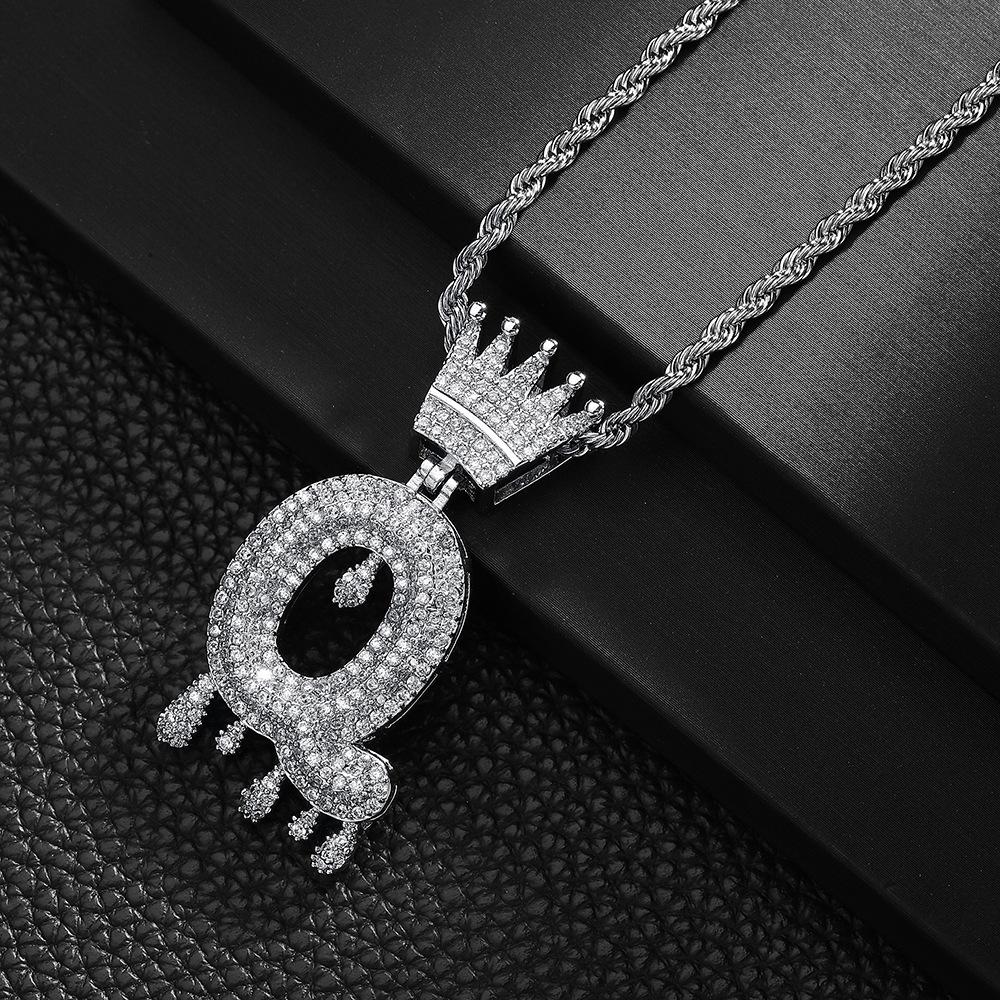Hip Hop Crown Letter Pendant Copper Inlaid Zircon Necklace Personalized Niche Design Men S And Women S Pendant Necklace
Hip Hop Crown Letter Pendant Copper Inlaid Zircon Necklace Personalized Niche Design Men S And Women S Pendant Necklace