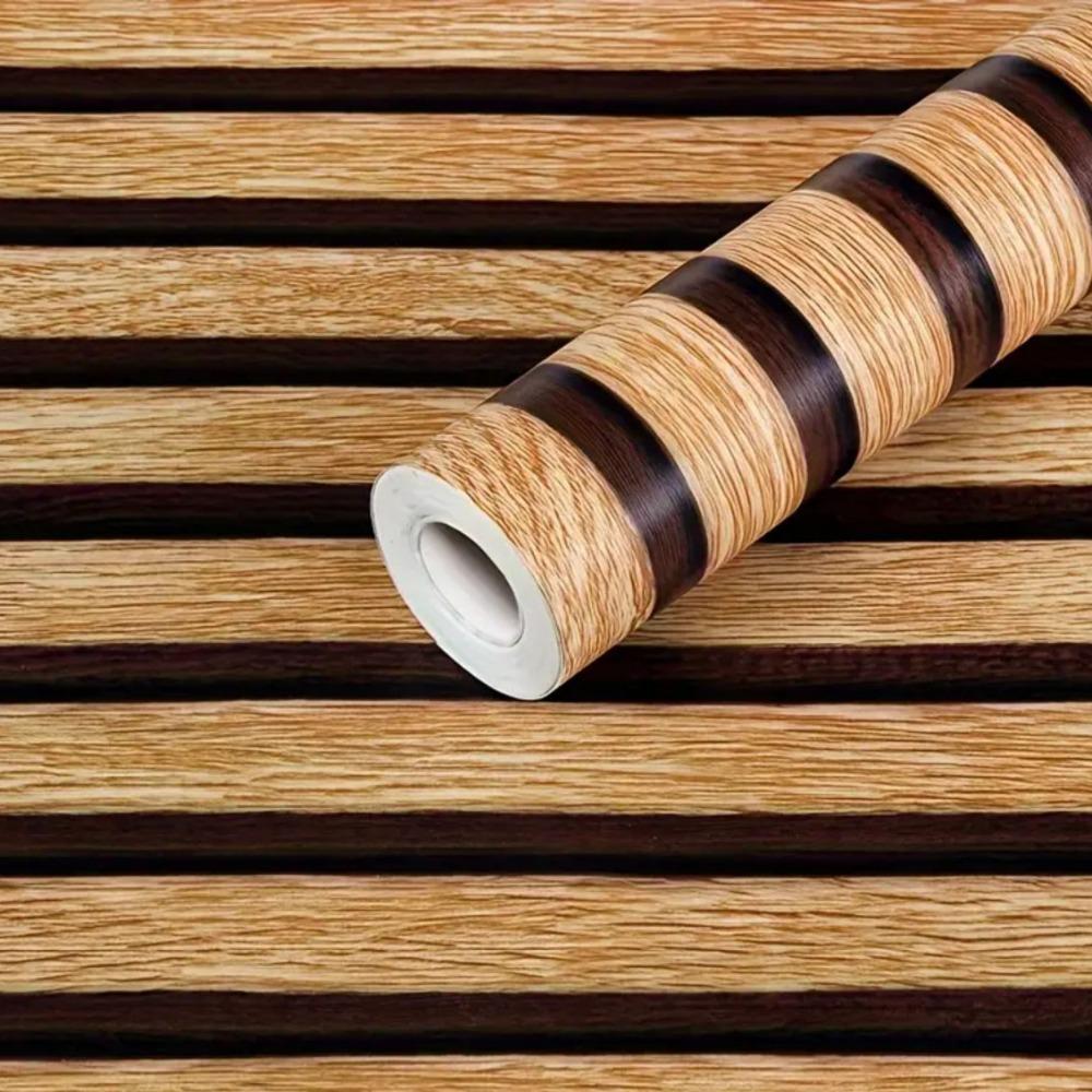 45см*3м Наклейка на стену Самоклеящаяся ПВХ Водонепроницаемая Декоративная пленка для мебели Обои с имитацией древесной текстуры для ремонта стен