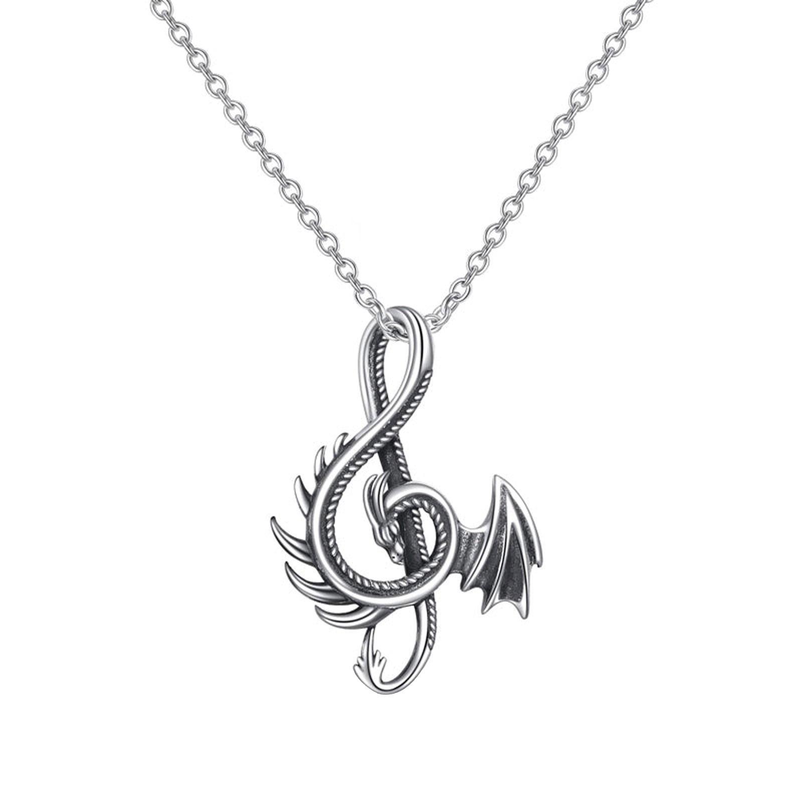 Modern Style Punk Dragon Necklace For Men Made Of Alloy With Distinct Note Design Element
Modern Style Punk Dragon Necklace For Men Made Of Alloy With Distinct Note Design Element