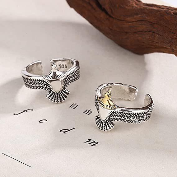 Wind retro old eagle ring temperament personality Thai silver ring simple fashion ins trendy jewelry
Wind retro old eagle ring temperament personality Thai silver ring simple fashion ins trendy jewelry
