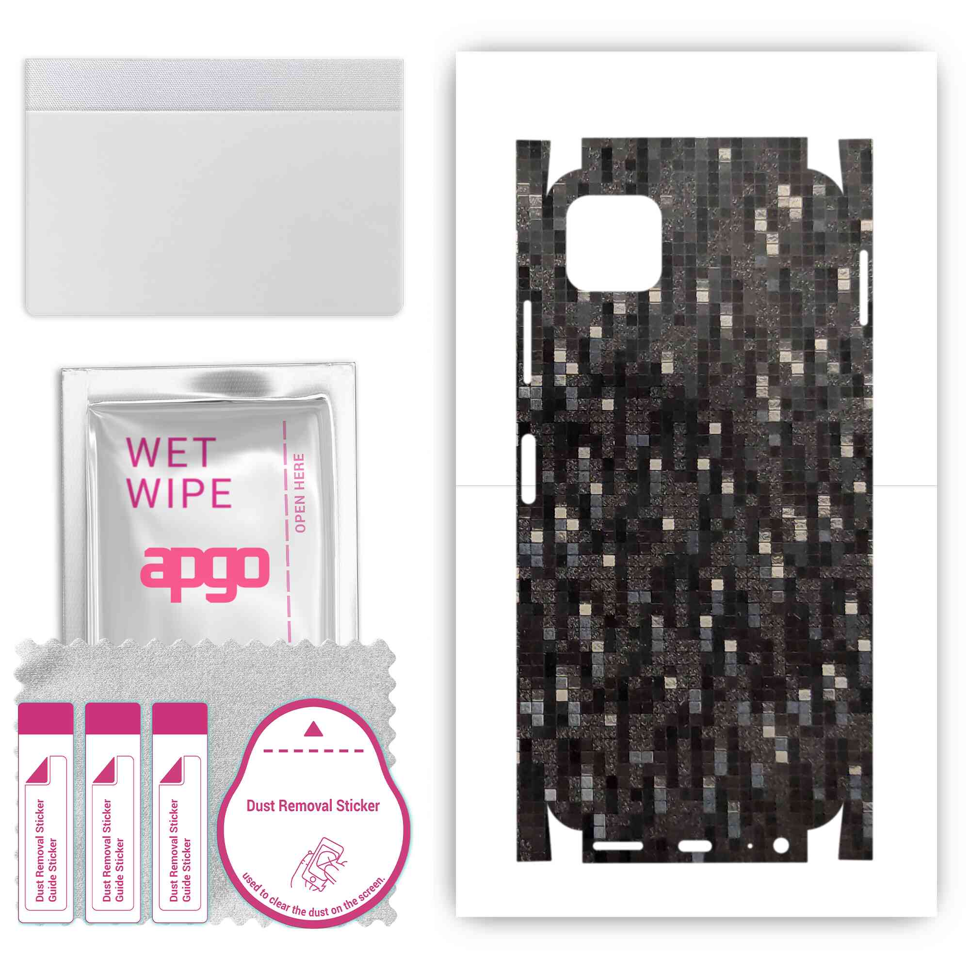 apgo Protective Skin Sticker for the back+sides compatible with Samsung Galaxy F42 5G, Full Wrap Film, Foil, Vinyl - Pattern Carbon Black Pixel
apgo Protective Skin Sticker for the back+sides compatible with Samsung Galaxy F42 5G, Full Wrap Film, Foil, Vinyl - Pattern Carbon Black Pixel