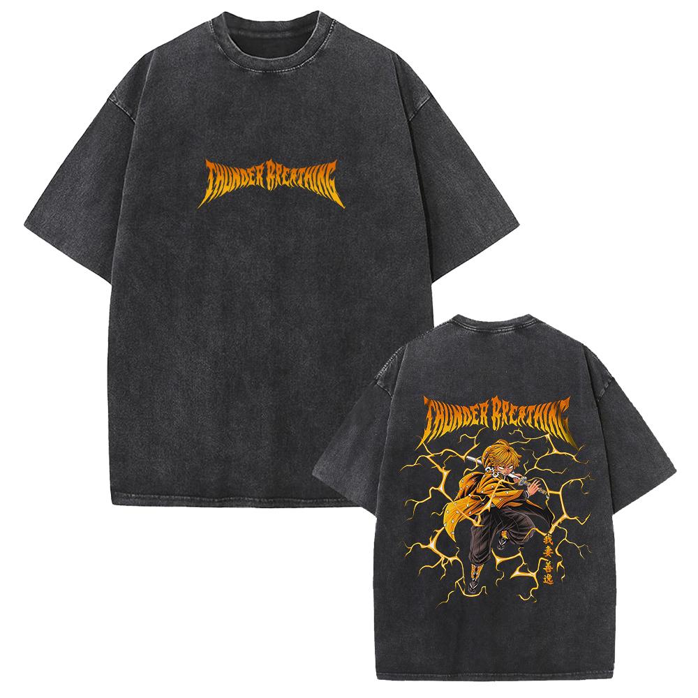 Demon Slayer Anime T-shirt for Men Clothing Zenitsu Graphic Short Sleeve Tee Tops Street Fashion Washed Oversized Cotton T Shirt XXL чёрный
Demon Slayer Anime T-shirt for Men Clothing Zenitsu Graphic Short Sleeve Tee Tops Street Fashion Washed Oversized Cotton T Shirt XXL чёрный