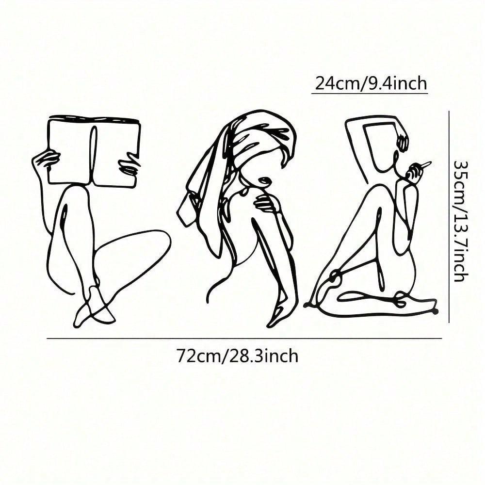 Wrought Iron Wall Decor Set Abstract Woman Silhouette Minimalist Line Art Metal Panel Modern Living Room Bedroom Home Decoration TY5291
Wrought Iron Wall Decor Set Abstract Woman Silhouette Minimalist Line Art Metal Panel Modern Living Room Bedroom Home Decoration TY5291