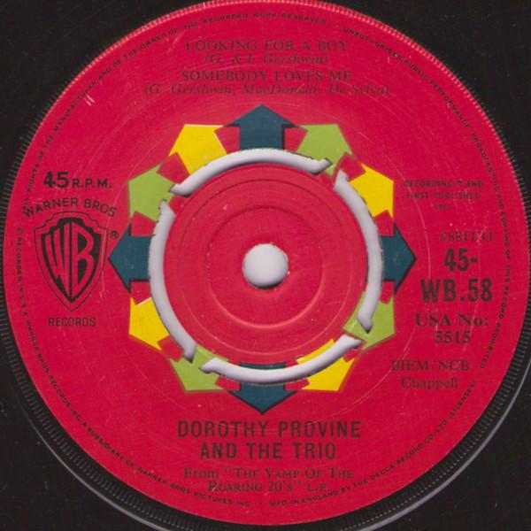 7inch Record DOROTHY PROVINE DOROTHY PROVINE Looking For A Boy Somebody Loves 45WB58 Warner Bros. Re 1962 UK Soundtracks Musicals Used
7inch Record DOROTHY PROVINE DOROTHY PROVINE Looking For A Boy Somebody Loves 45WB58 Warner Bros. Re 1962 UK Soundtracks Musicals Used