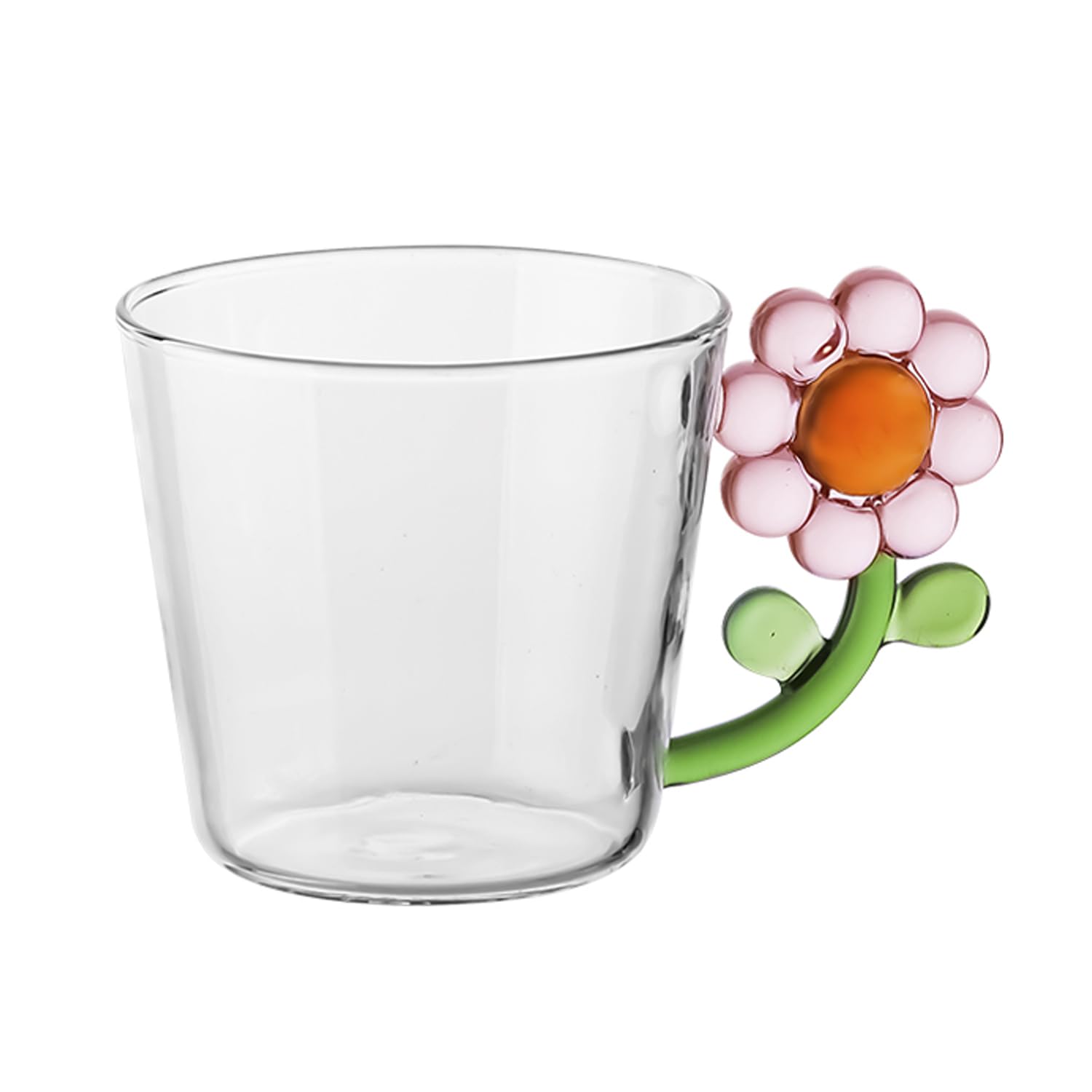Круглый 3D Цветок Стеклянный Стакан Тамблер Стекло Милая Чашка для Молока Чайная Чашка Чайная Чашка Кофе Чай Стекло Микроволновая печь Посудомоечная машина Безопасное Термостойкое Стекло Холодостойкое