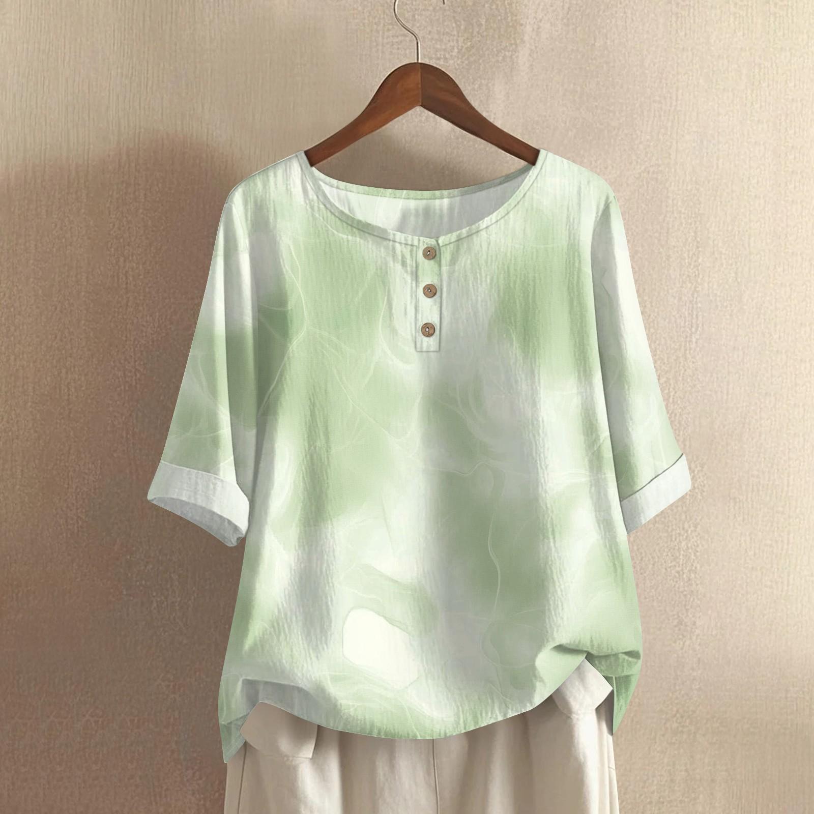 Женская модная и повседневная рубашка с полурукавом, круглым вырезом и принтом, блузка, топ XL зелёный
Женская модная и повседневная рубашка с полурукавом, круглым вырезом и принтом, блузка, топ XL зелёный