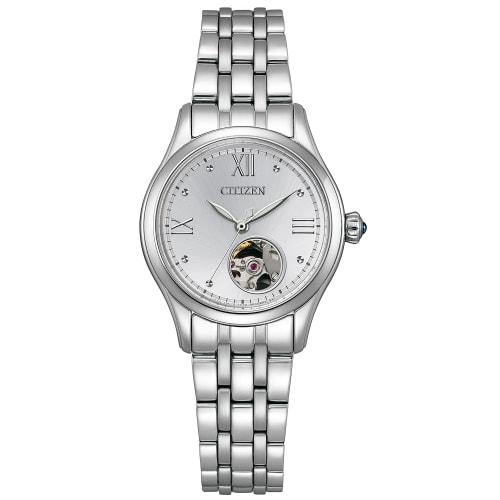 Citizen Women s Automatic Mechanical Watch with Open Heart Movement, Water Resistant, Silver, PR1040-88A
Citizen Women s Automatic Mechanical Watch with Open Heart Movement, Water Resistant, Silver, PR1040-88A