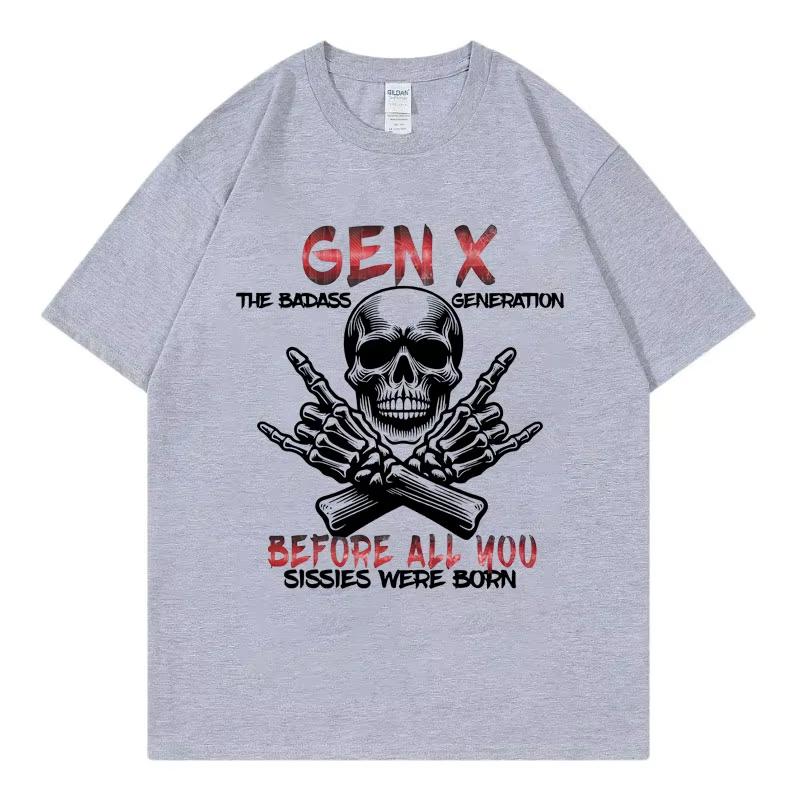 Funny Skull Unisexs Women Gothic Vintage Short Sleeve Tshirts The Badass Generation Meme Tshirt Fashion Casual Oversized T Shirt 3XL
Funny Skull Unisexs Women Gothic Vintage Short Sleeve Tshirts The Badass Generation Meme Tshirt Fashion Casual Oversized T Shirt 3XL
