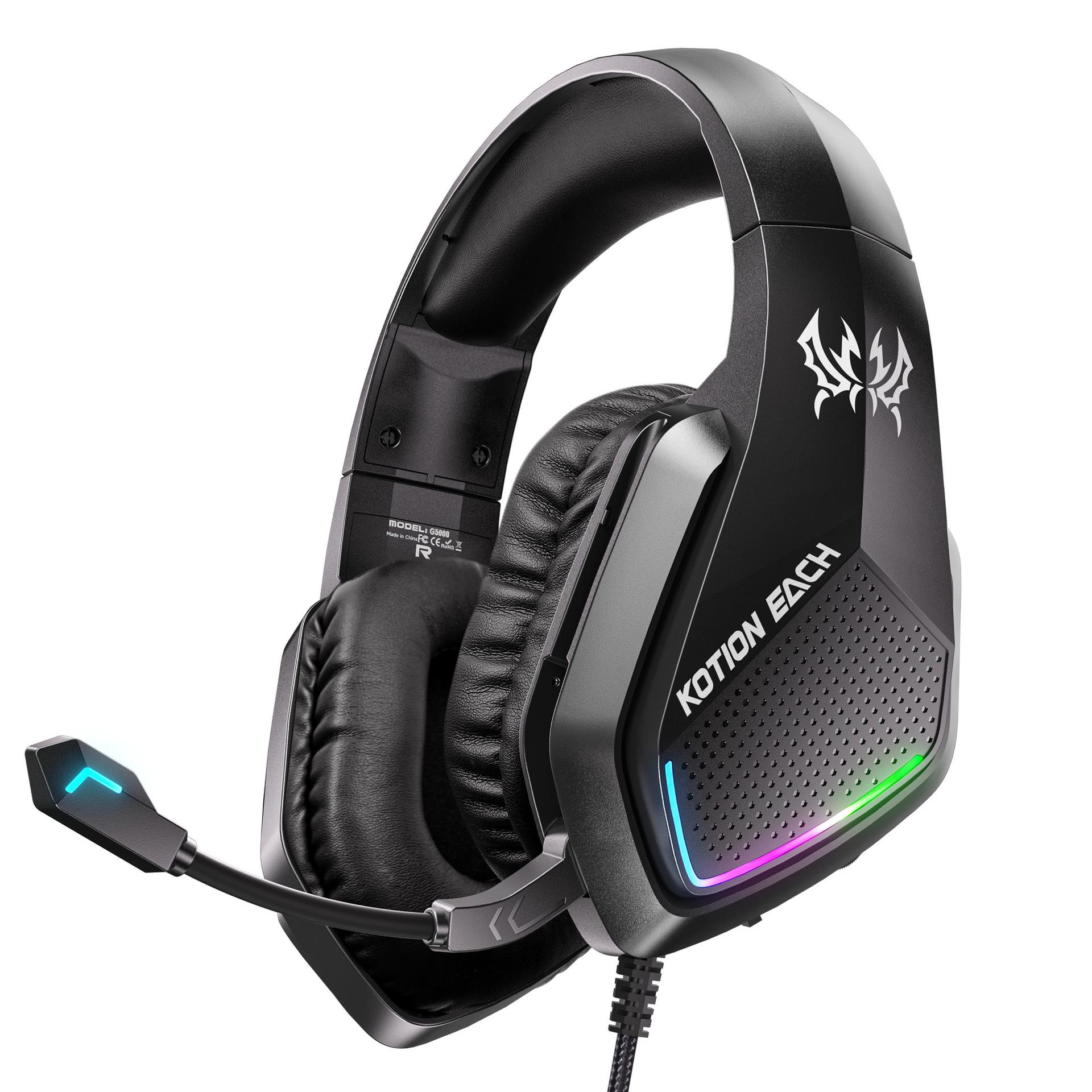 KOTION EACH G5000 Wired Gaming Headset with Mic, PC Esports RGB Headphones чорний
KOTION EACH G5000 Wired Gaming Headset with Mic, PC Esports RGB Headphones чорний