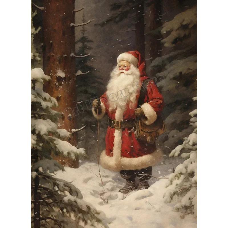 Vintage Santa Claus Portrait Canvas Painting Mistletoe Reading Letters Toys Cookies Christmas Wall Decor Home Decor Poster Pr 21X30CMNo Framed
Vintage Santa Claus Portrait Canvas Painting Mistletoe Reading Letters Toys Cookies Christmas Wall Decor Home Decor Poster Pr 21X30CMNo Framed