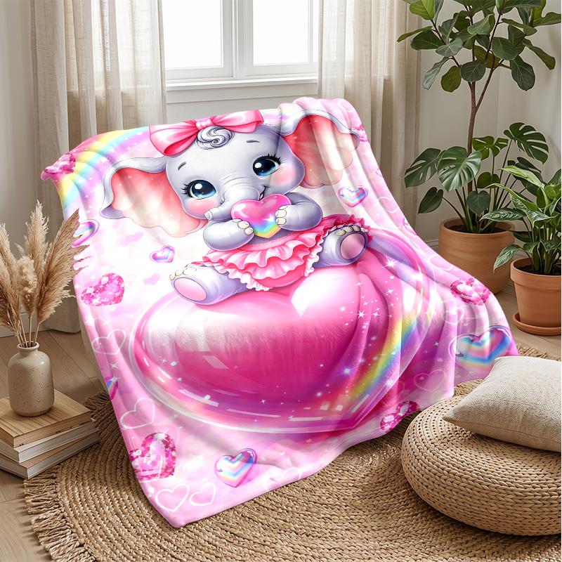 Cute Elephant Holding Heart Under Rainbow blanket Personalized Name Flannel Blanket Soft Cozy Plush Throw for Sofa Bed Lightweight Home Decor 75x90cm
Cute Elephant Holding Heart Under Rainbow blanket Personalized Name Flannel Blanket Soft Cozy Plush Throw for Sofa Bed Lightweight Home Decor 75x90cm