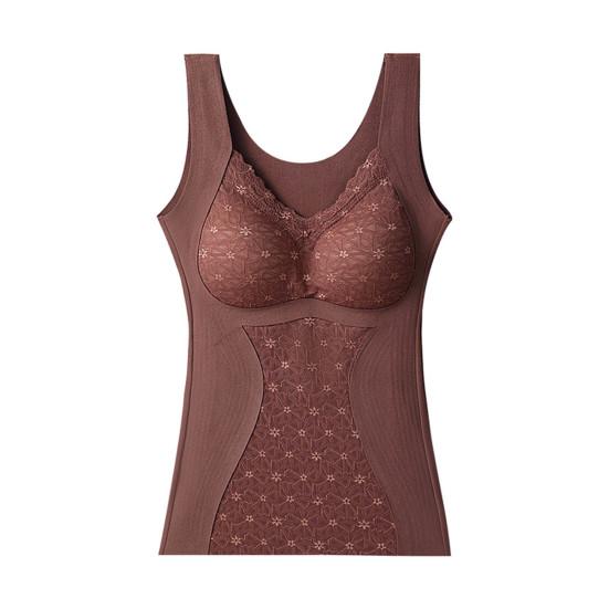 Женский бесшовный жилет с нагрудными вкладышами, без рукавов, толстый немецкий бархат, термобелье, сохраняющее тепло, эластичный, с V-образным вырезом, кружевной топ, зимняя базовая модель L коричневый
Женский бесшовный жилет с нагрудными вкладышами, без рукавов, толстый немецкий бархат, термобелье, сохраняющее тепло, эластичный, с V-образным вырезом, кружевной топ, зимняя базовая модель L коричневый