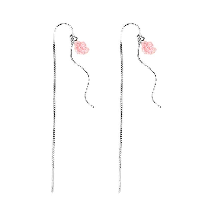 925 Sterling Silver Long Tassel Rose Flower Drop Earrings For Woman Girls Wedding Engagement Party Jewelry Gift Aretes De Mujer золотий
925 Sterling Silver Long Tassel Rose Flower Drop Earrings For Woman Girls Wedding Engagement Party Jewelry Gift Aretes De Mujer золотий