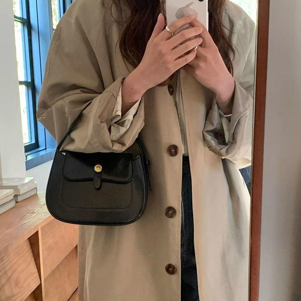 Korean Style Pu Saddle Bag Crossbody Bag Retro Handbag Versatile Red Shoulder Bag Travel чорний
Korean Style Pu Saddle Bag Crossbody Bag Retro Handbag Versatile Red Shoulder Bag Travel чорний