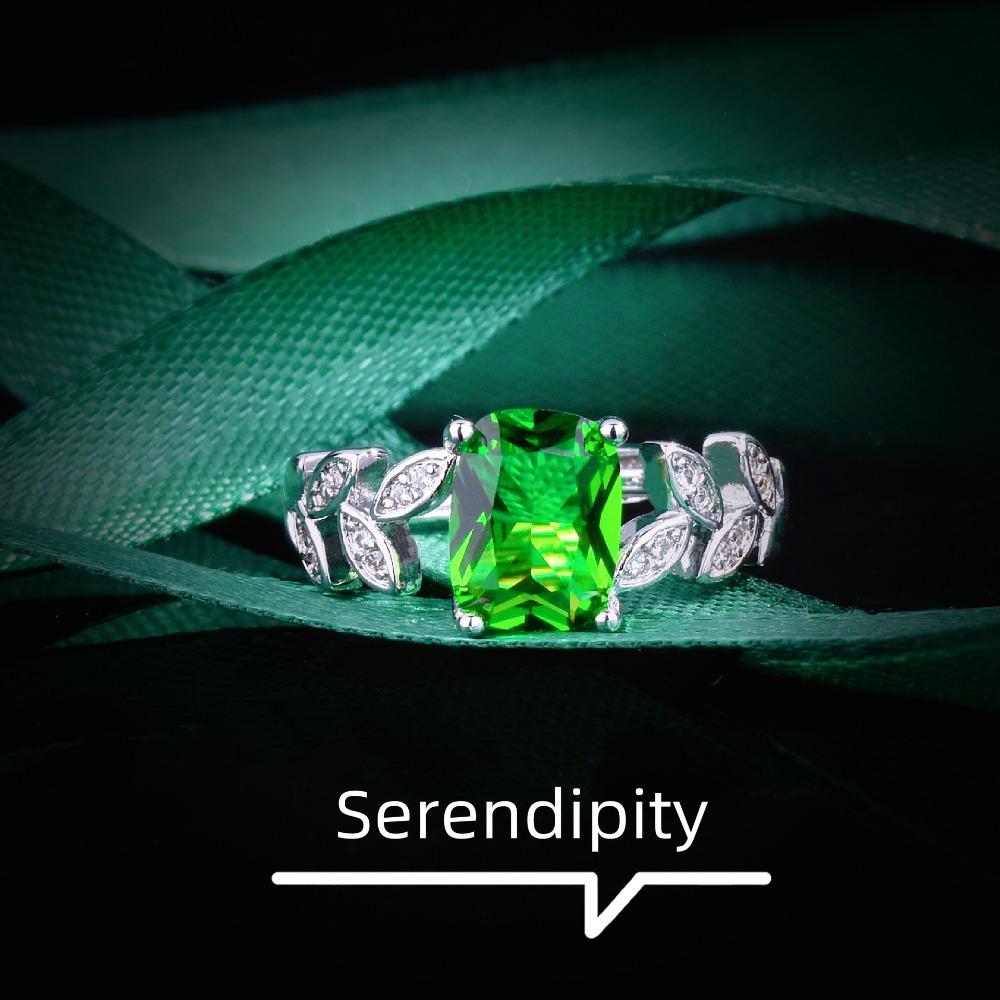 Stylish Open Ring for Women Simulated Peridot Green Cushion Cut Stone Ring Fresh and Unique Design Adjustable
Stylish Open Ring for Women Simulated Peridot Green Cushion Cut Stone Ring Fresh and Unique Design Adjustable