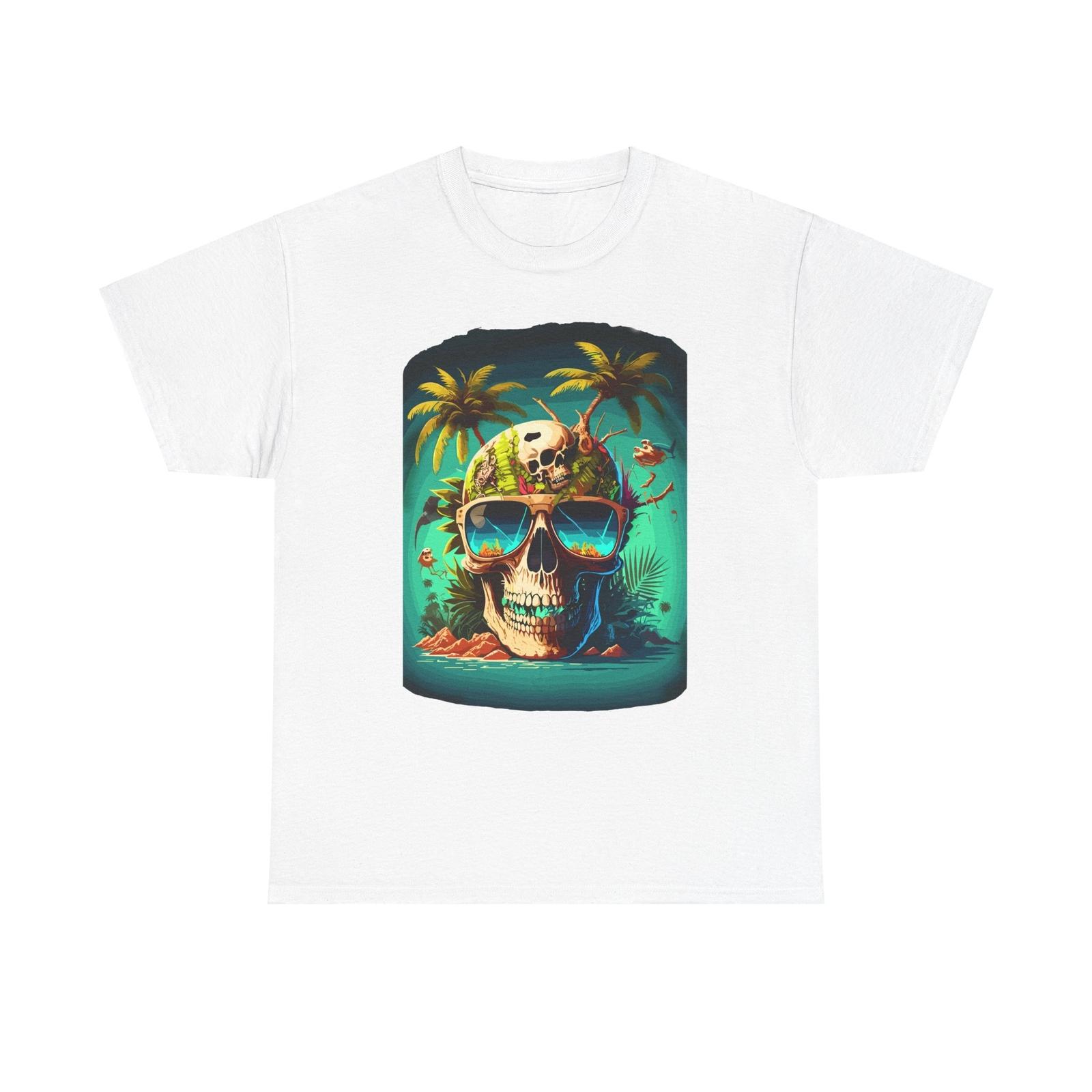 Beach Skull Graphic T-Shirt, Unisex Tee, Palm Tree Island Design, Sun Glasses 5XL різнокольоровий
Beach Skull Graphic T-Shirt, Unisex Tee, Palm Tree Island Design, Sun Glasses 5XL різнокольоровий