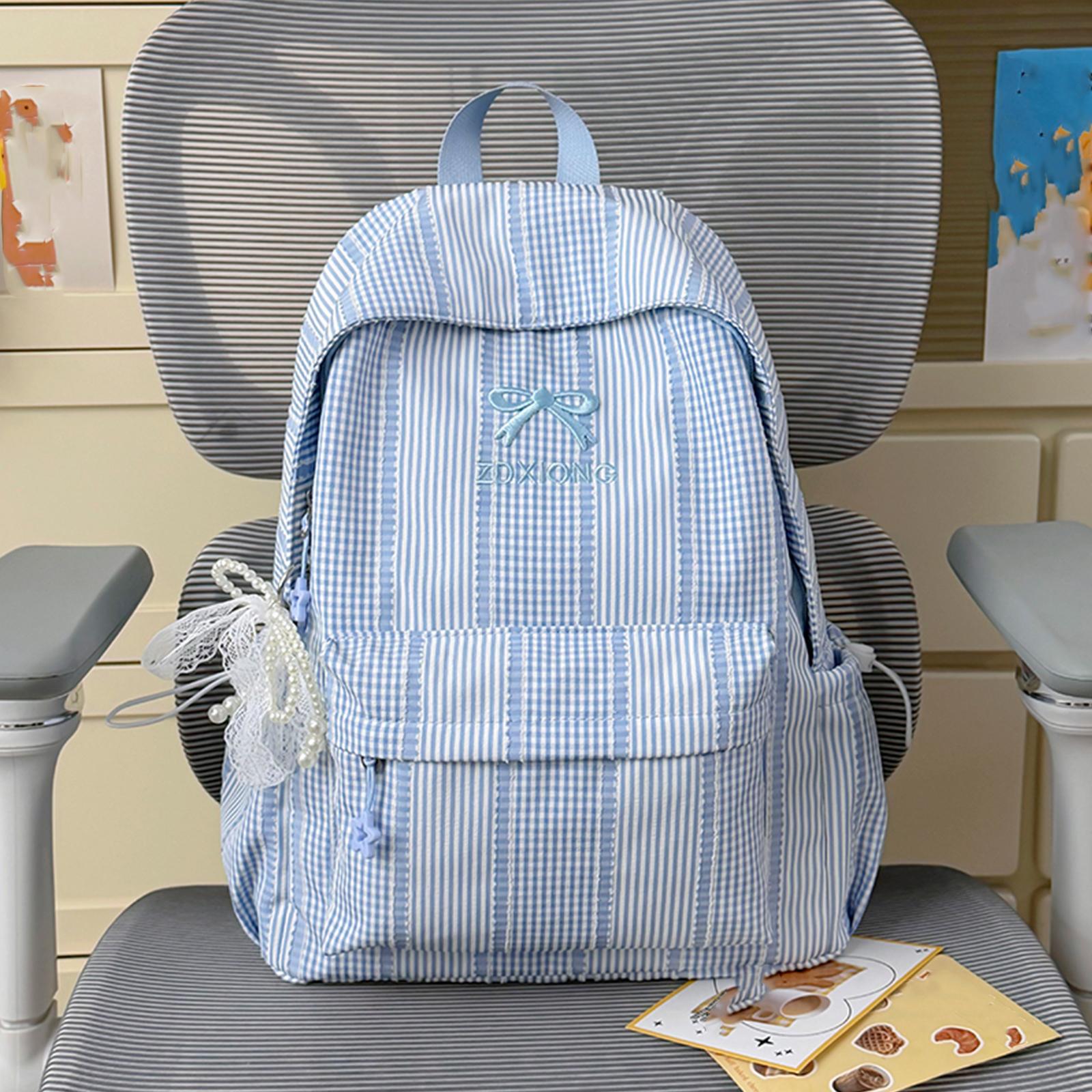 Girl Bowknot Embroidery Backpack Large Capacity Cute Nylon School Bag Cartoon Plaid Shoulder Bag Outdoor Travel Date Backpacks синий
Girl Bowknot Embroidery Backpack Large Capacity Cute Nylon School Bag Cartoon Plaid Shoulder Bag Outdoor Travel Date Backpacks синий