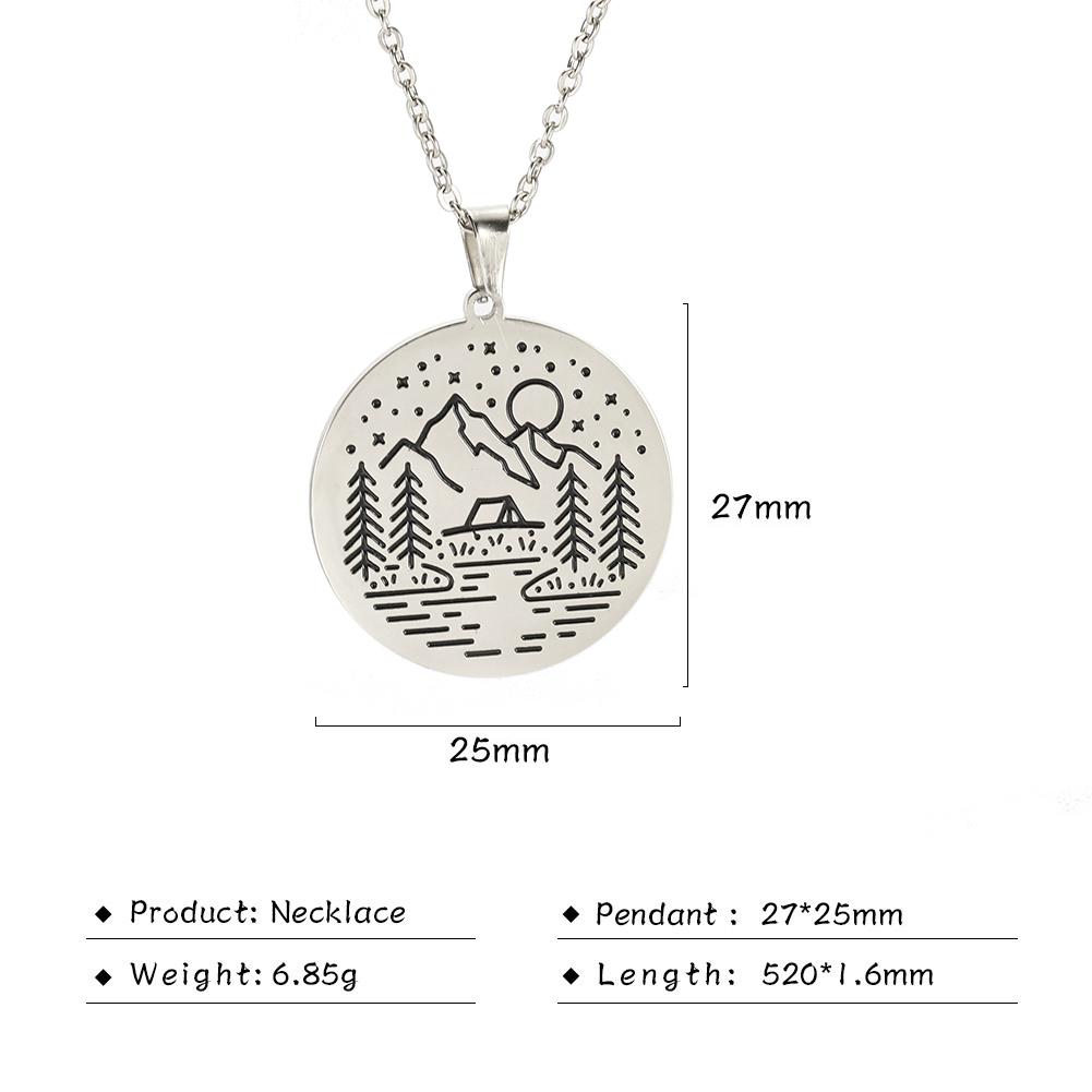 Teamer Adventurer Badge Necklace for Men Women Round Pendant Stainless Steel Jewelry Scenery Camping Travel Gifts Accessories
Teamer Adventurer Badge Necklace for Men Women Round Pendant Stainless Steel Jewelry Scenery Camping Travel Gifts Accessories