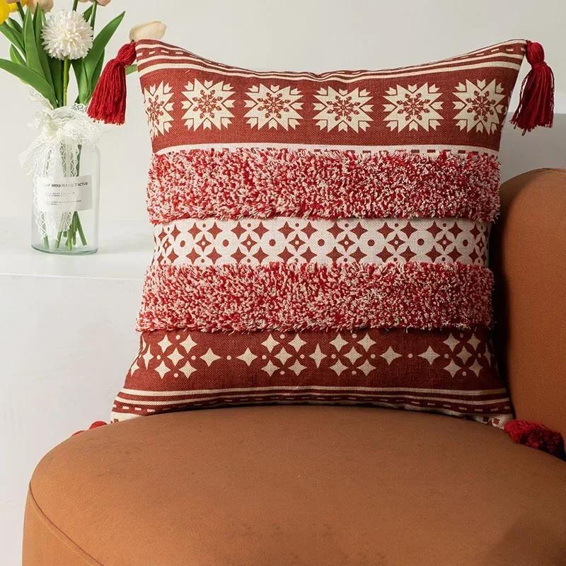 Throw Pillow Cover Bohemian Traditional Culture Ethnic Ornament Floral with Tassels Throw Pillow Covers for Sofa Home Decor 45X45cm
Throw Pillow Cover Bohemian Traditional Culture Ethnic Ornament Floral with Tassels Throw Pillow Covers for Sofa Home Decor 45X45cm