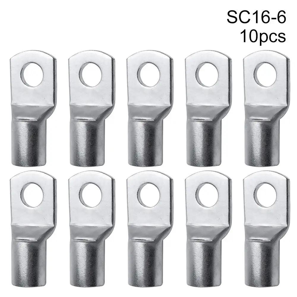 10Pcs Durable SC16-6 SC25-6 SC35-6 Bolt Hole SC Type Wire Nose Terminal Crimp Lugs Ring Cable Connector Kit
10Pcs Durable SC16-6 SC25-6 SC35-6 Bolt Hole SC Type Wire Nose Terminal Crimp Lugs Ring Cable Connector Kit
