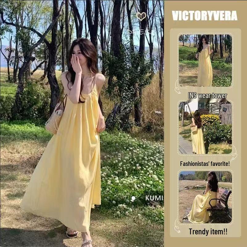 French Yellow Camisole Dress: Women s Loose, Long Summer Seaside Vacation Style Dress S Premium
French Yellow Camisole Dress: Women s Loose, Long Summer Seaside Vacation Style Dress S Premium