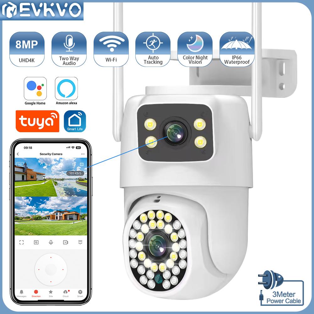 EVKVO TUYA уличная 8MP 4K двойная линза PTZ WIFI IP-камера наблюдения с обнаружением людей ONVIF отслеживание движения CCTV водонепроницаемая IP66
EVKVO TUYA уличная 8MP 4K двойная линза PTZ WIFI IP-камера наблюдения с обнаружением людей ONVIF отслеживание движения CCTV водонепроницаемая IP66