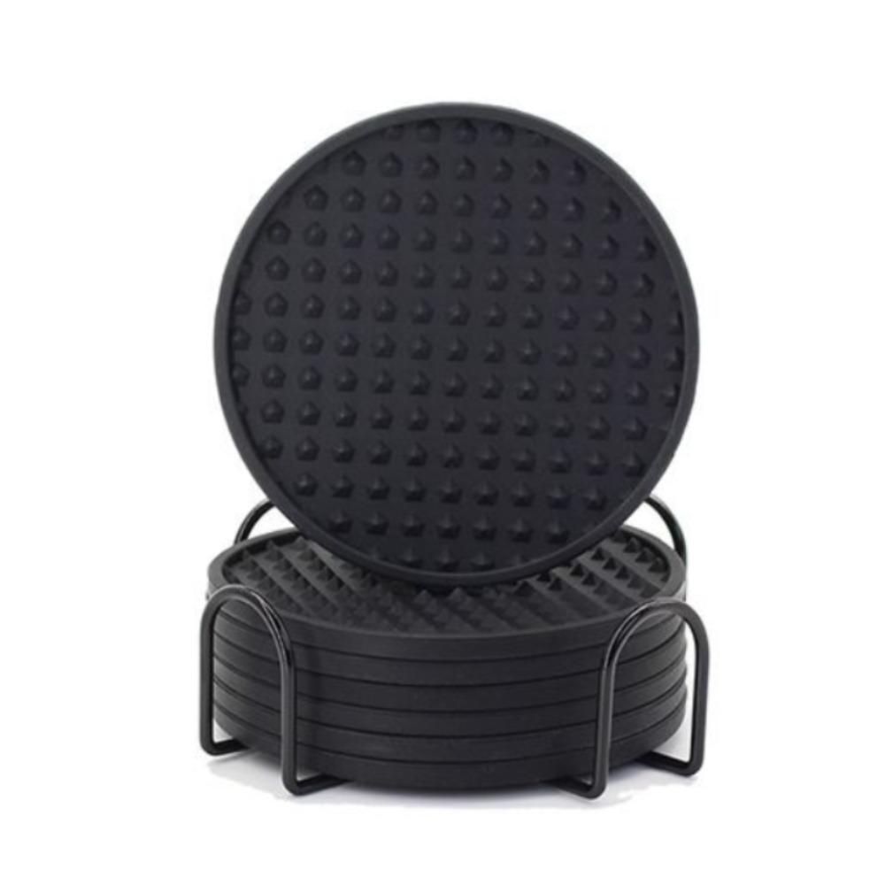 6PCS Anti Scald Silicone Coasters with Holder Protect Furniture Non-Slip Coasters for Drinks Home чёрный
6PCS Anti Scald Silicone Coasters with Holder Protect Furniture Non-Slip Coasters for Drinks Home чёрный