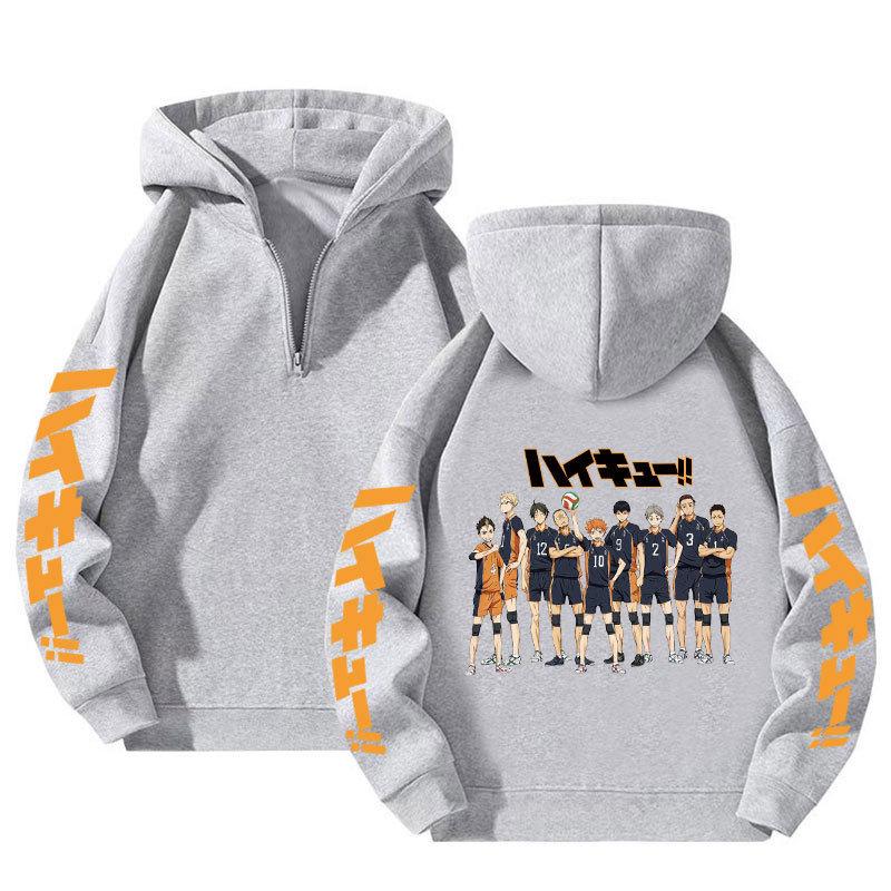Haikyuu Quarter Zip Hoodie, Loose Fit Unisex Anime Sweatshirt New Quarter-zipper Pullover Sweatshirt for Men and Women XXXL
Haikyuu Quarter Zip Hoodie, Loose Fit Unisex Anime Sweatshirt New Quarter-zipper Pullover Sweatshirt for Men and Women XXXL
