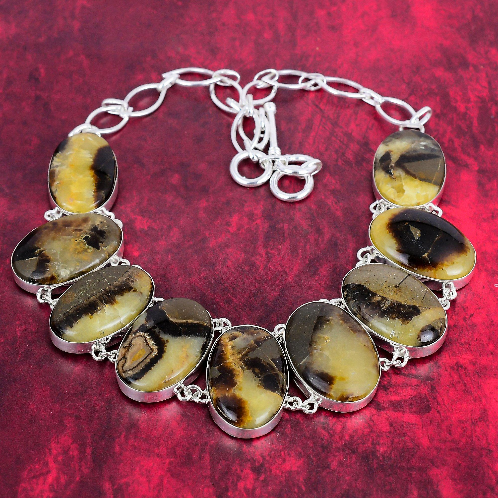 Ожерелье Septarian, ожерелье-цепочка с регулируемой цепочкой из стерлингового серебра 925 пробы, подарок для нее, изящные украшения ручной работы Adjustable with 18 inches синий
Ожерелье Septarian, ожерелье-цепочка с регулируемой цепочкой из стерлингового серебра 925 пробы, подарок для нее, изящные украшения ручной работы Adjustable with 18 inches синий