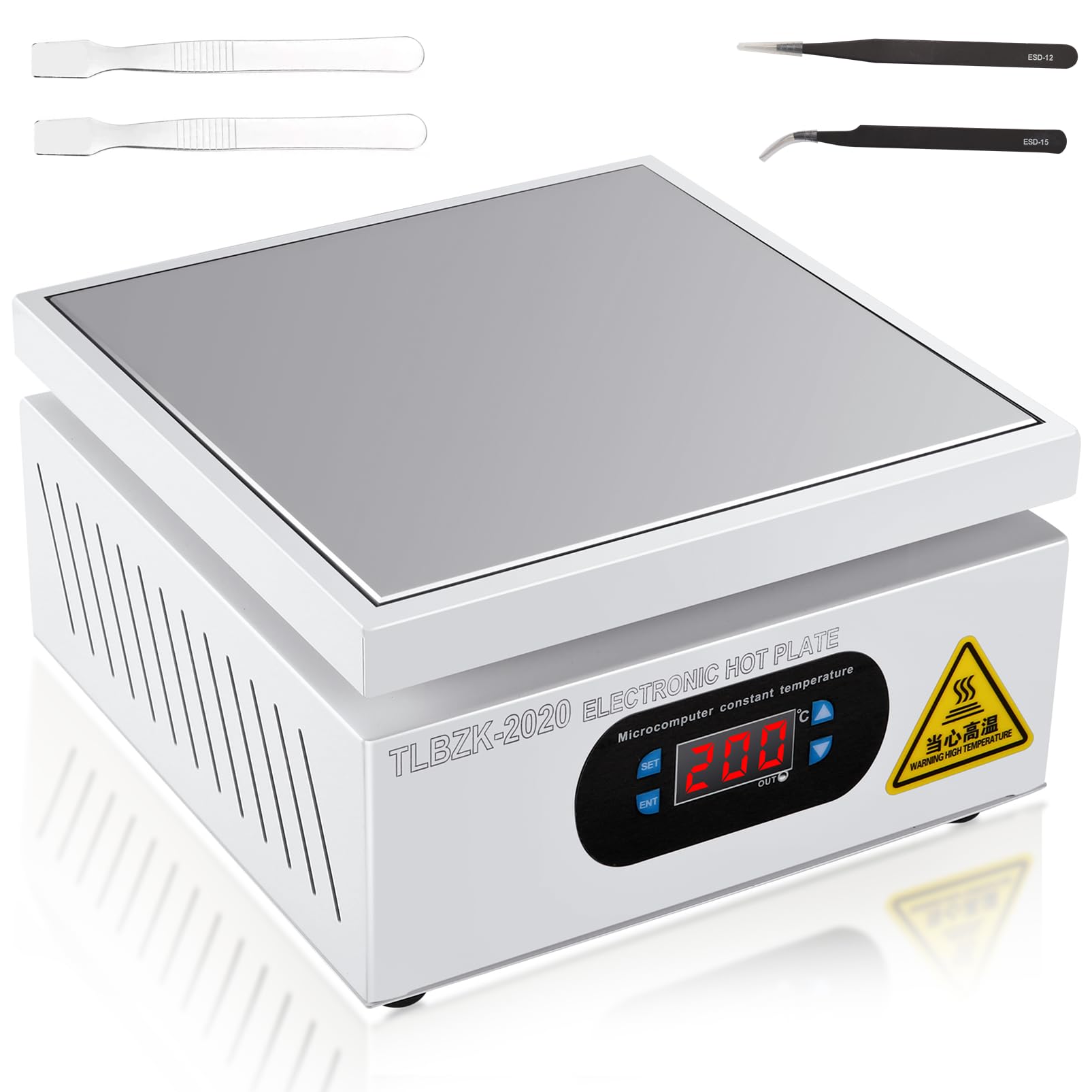 TLBZK 700W 100V Soldering Station Hot LED Microcomputer Electric Preheating Rework Heater Lab Plate, (200X200mm) білий
TLBZK 700W 100V Soldering Station Hot LED Microcomputer Electric Preheating Rework Heater Lab Plate, (200X200mm) білий