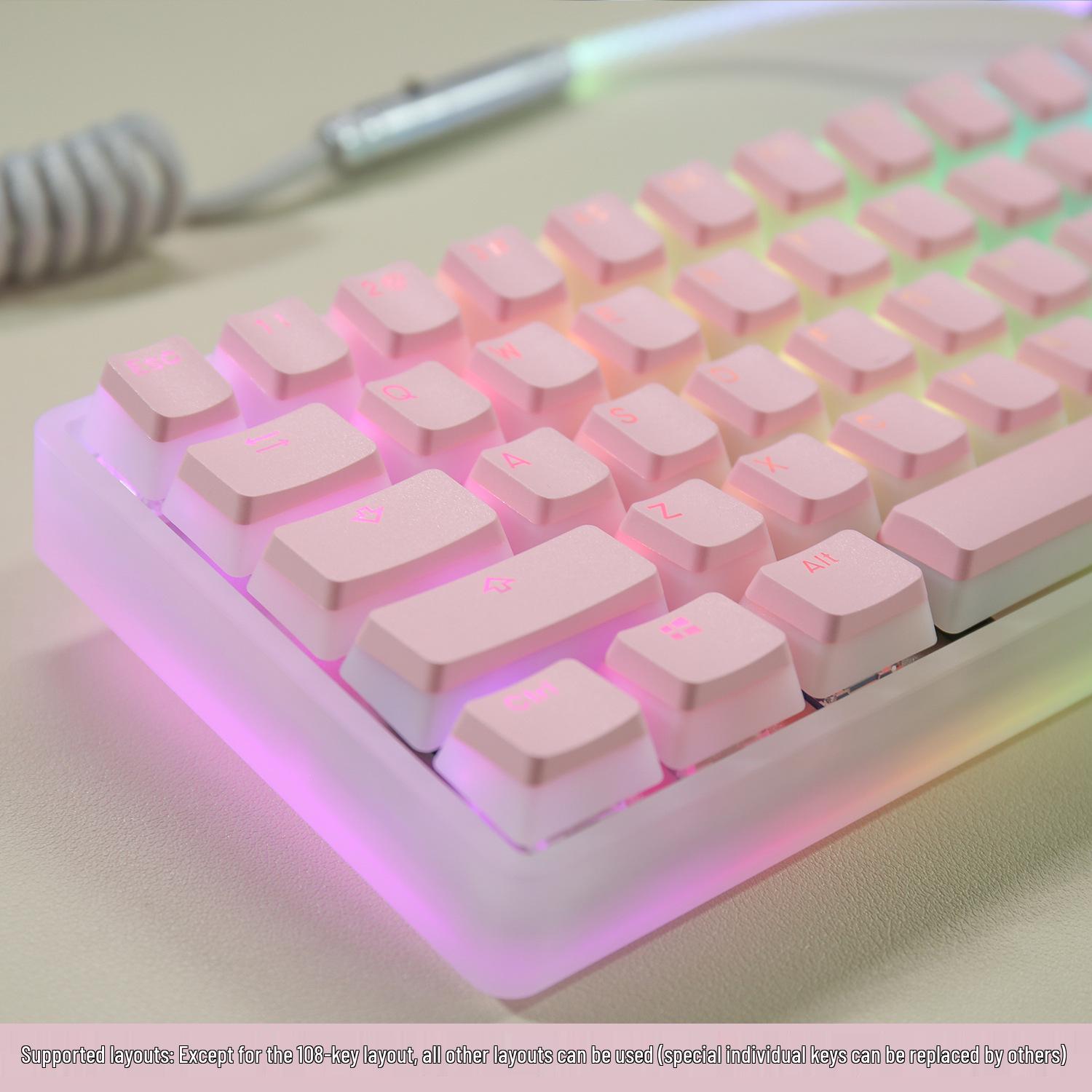 Pink Translucent Matte Double Skin Milk Jelly Pudding Keycaps Set - Custom DIY PBT Creative Full Collection
Pink Translucent Matte Double Skin Milk Jelly Pudding Keycaps Set - Custom DIY PBT Creative Full Collection