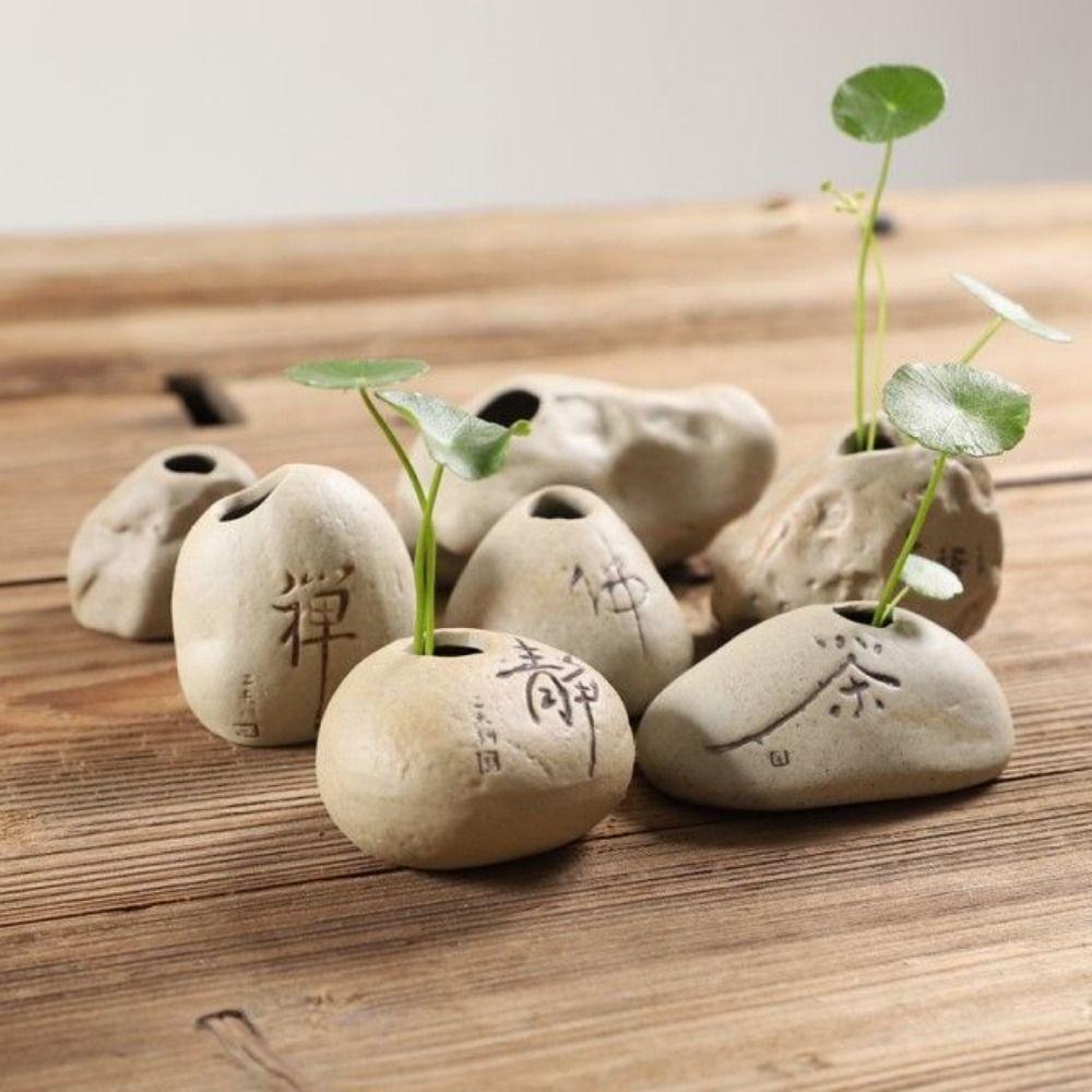 Rough Ceramic Zen Hydroponic Vase Handmade Desktop Small Vase Stone Shape Vase Office style 7
Rough Ceramic Zen Hydroponic Vase Handmade Desktop Small Vase Stone Shape Vase Office style 7