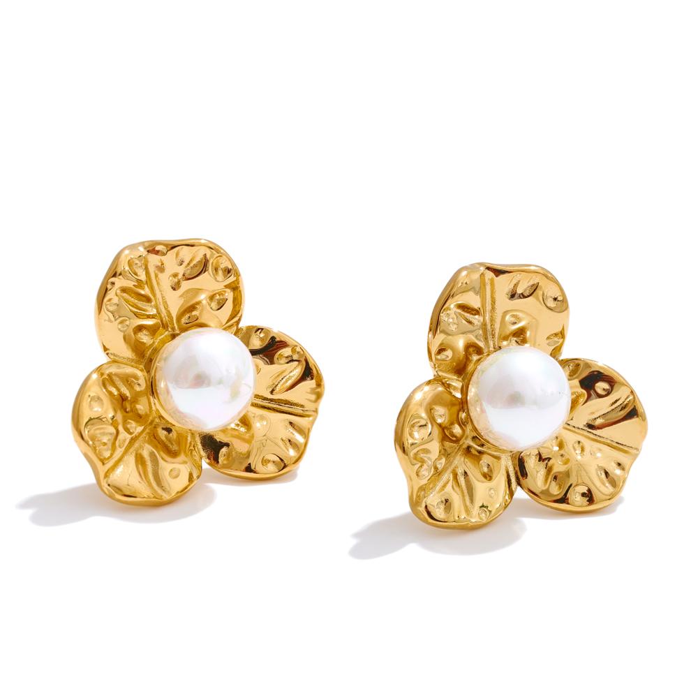 Yhpup 2025 Pearl Metal Flower Small Stud Earrings for All Occasions Waterproof Stainless Steel Elegant Daily Jewelry Wholesale
Yhpup 2025 Pearl Metal Flower Small Stud Earrings for All Occasions Waterproof Stainless Steel Elegant Daily Jewelry Wholesale