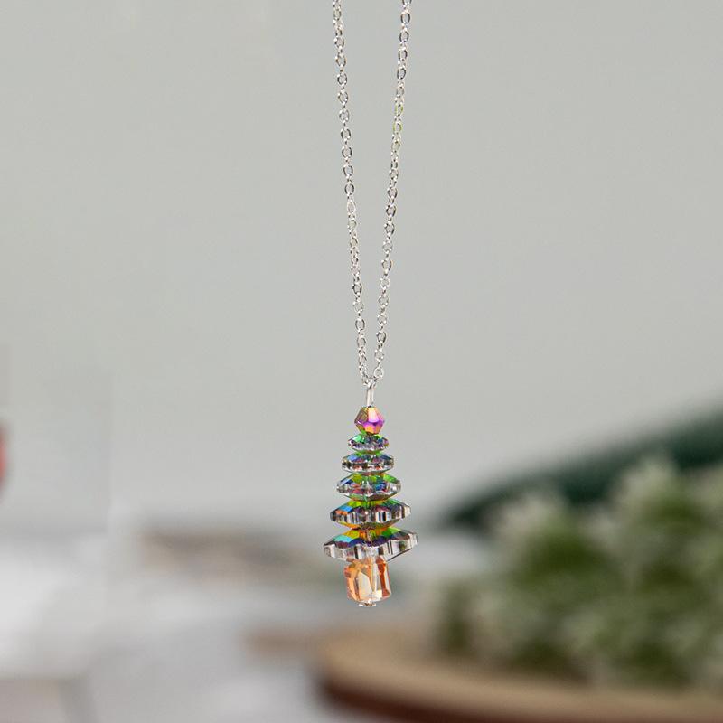 Delicate Colorful Crystal Christmas Tree Pendant Necklace for Women New Design Neck Chain New Year Holiday Festival Jewelry Gift
Delicate Colorful Crystal Christmas Tree Pendant Necklace for Women New Design Neck Chain New Year Holiday Festival Jewelry Gift