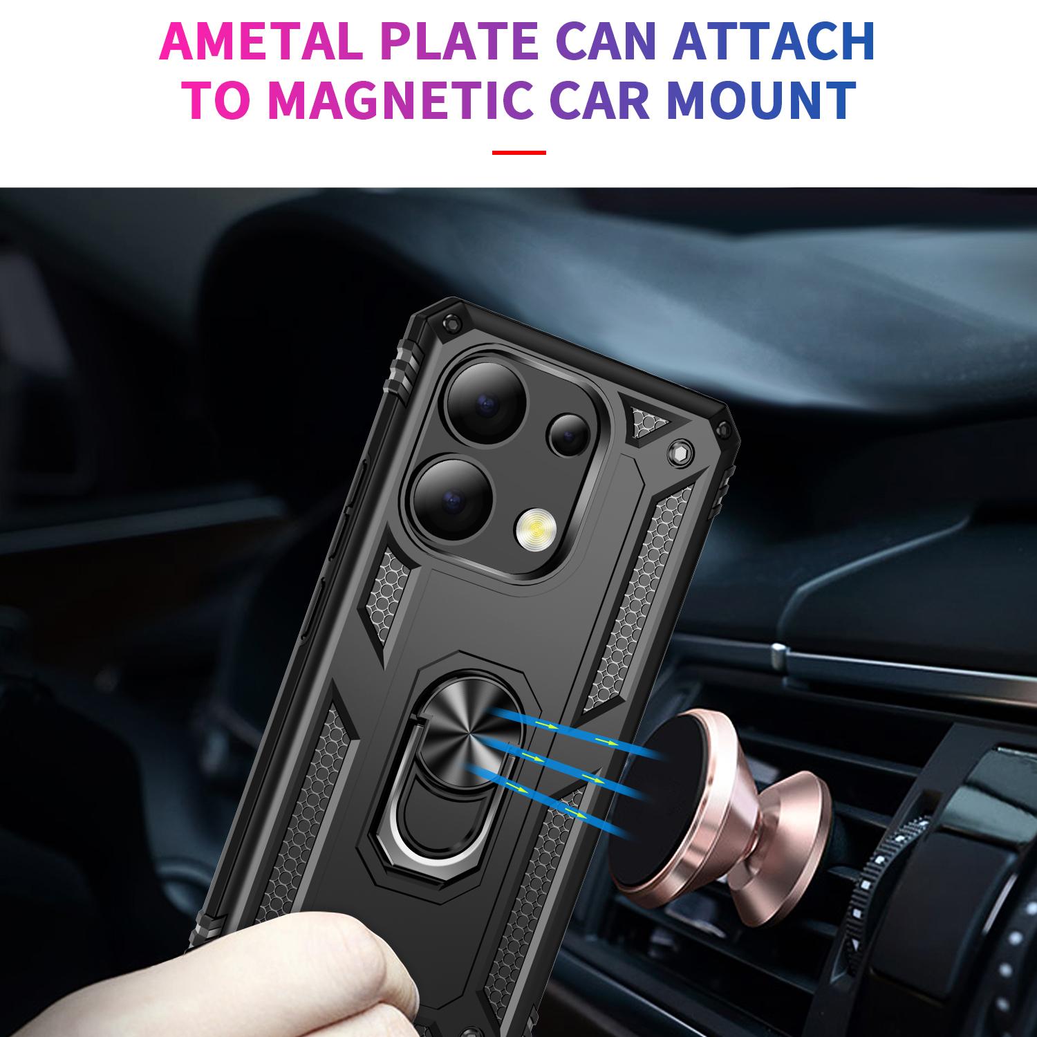 For Xiaomi Redmi Note 13 4G Case PC+TPU Shockproof Phone Cover with Kickstand Black
For Xiaomi Redmi Note 13 4G Case PC+TPU Shockproof Phone Cover with Kickstand Black